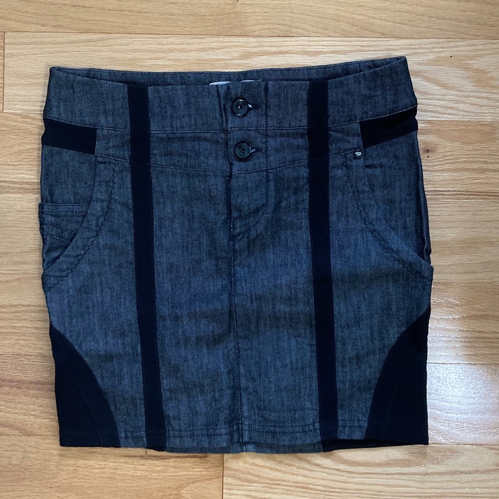 Diesel black denim mini skirt- size 26 - stretch